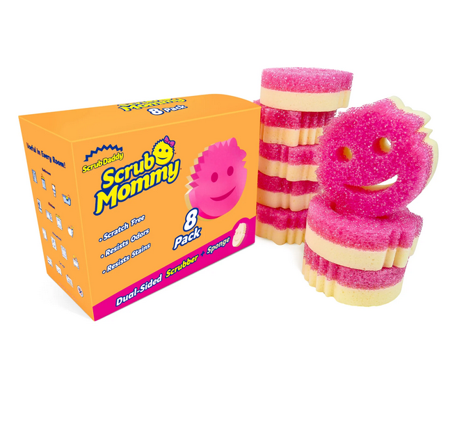 Pacote econômico de esponjas Scrub Mommy rosa - pacote com 8