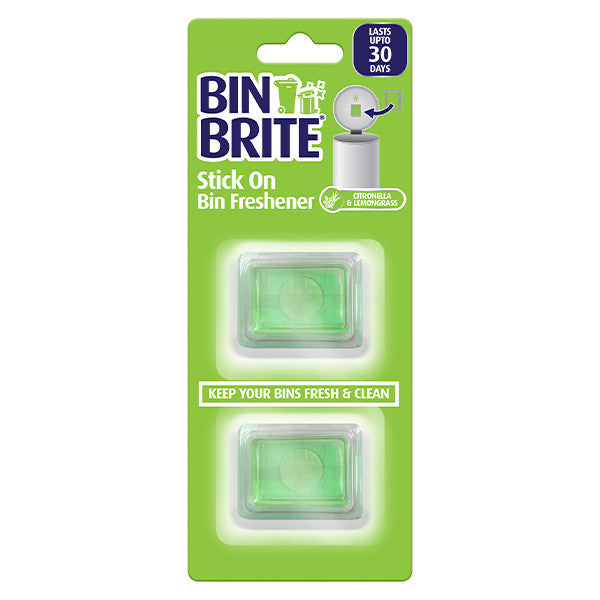 Bin Brite Stick-on Bin Refreshener – Deodorante Autoadesivo per Bidoni della Spazzatura, Freschezza Duratura fino a 30 Giorni