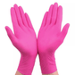 Pink Cleaning Gloves Nitrile - 20 pieces