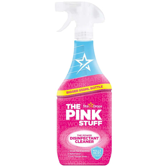 El Pink Stuff Limpiador Desinfectante Potente - Limpiador Todo en Uno para Azulejos y Sanitarios - 850ml