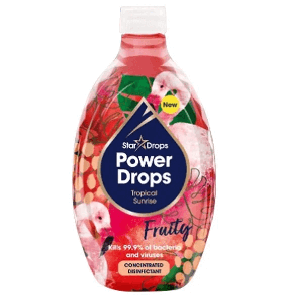 Pink Stuff Power Drops Koncentrerad Desinfektionsmedel Fruktig Tropisk Soluppgång 250ml