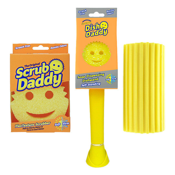 Mirdzoši Tīrs Komplekts | Scrub Daddy | Dzeltena