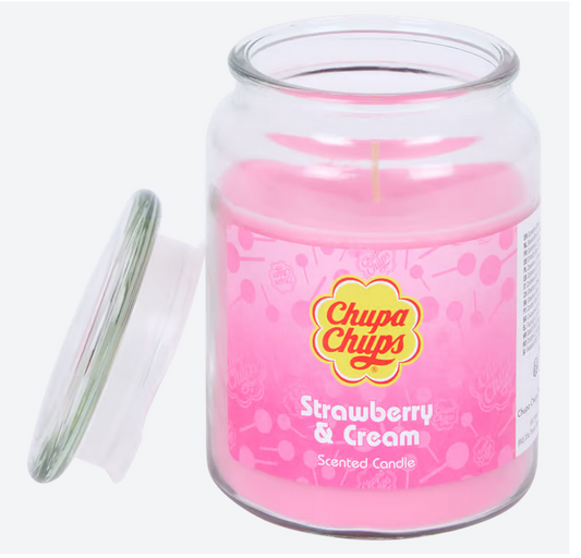 Vela Perfumada Chupa Chups 510g - Fresa Y Nata