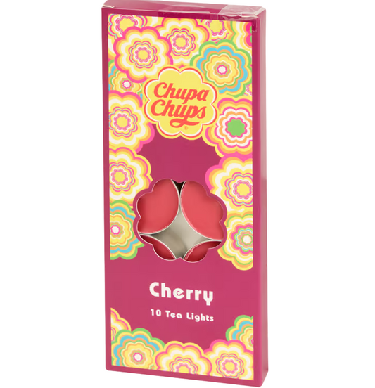 Chupa Chups Velas de té con aroma 10 piezas - Cereza