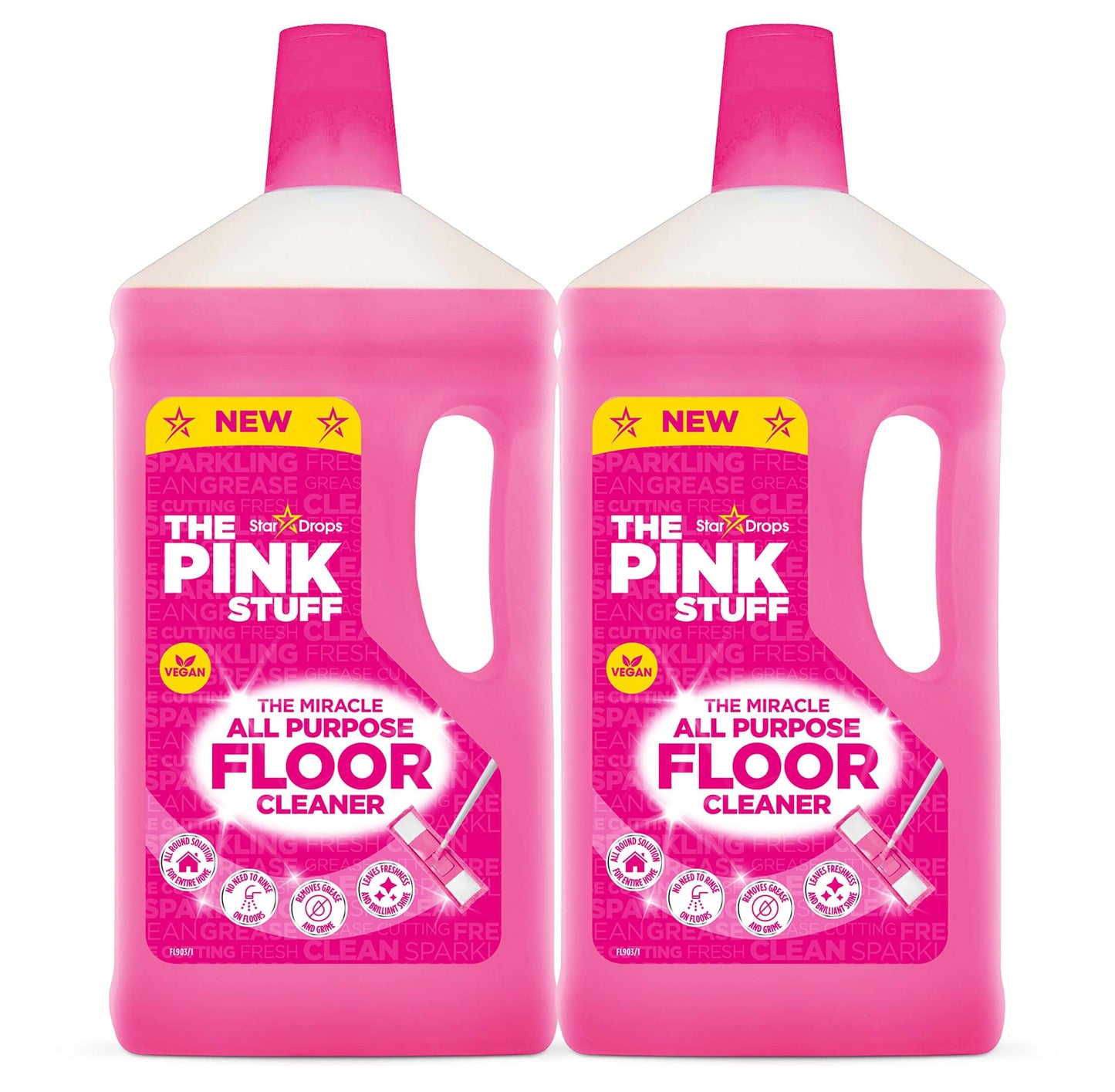 Il Pink Stuff Detergente per Pavimenti 1 litro - confezione da 2