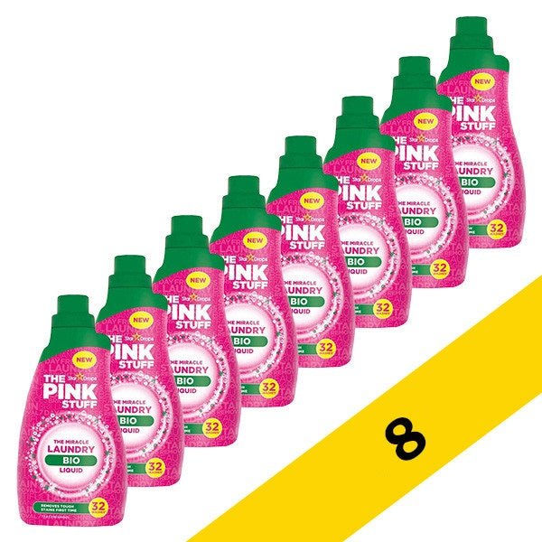 El Pink Stuff detergente líquido biológico 960ml - paquete de 8