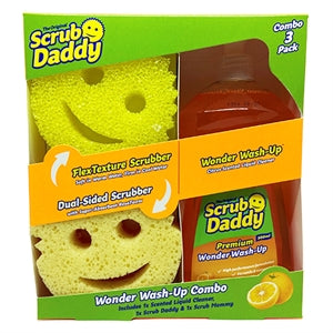 NOVÝ Scrub Daddy | Wonder Wash-Up Combo | prémiový prostředek na mytí nádobí s Scrub Daddy a Scrub Mommy