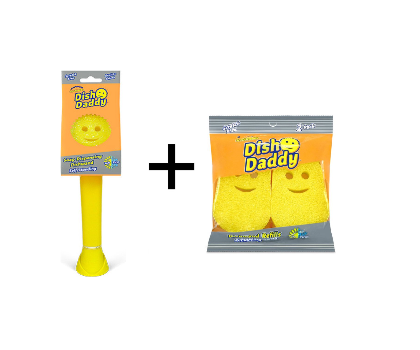 Scrub Daddy Indų Šepetys - Su 2 Papildomais Kempinėlėmis - Geltonas